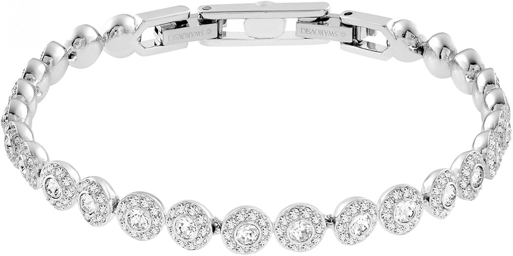 Falcine White Crystal Halo Tennis Bracelet - Image 4