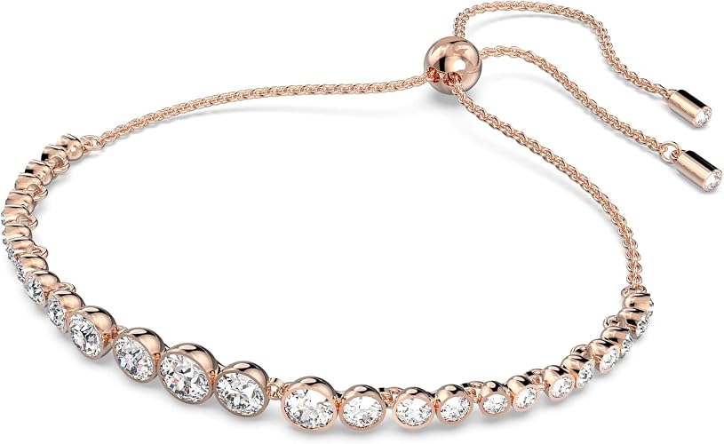 Falcine Rose Gold Crystal Tennis Bracelet - Image 4