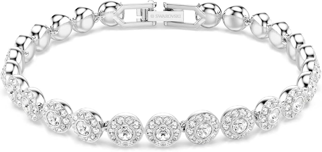 Falcine White Crystal Halo Tennis Bracelet