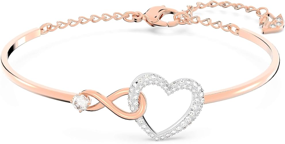 Falcine Infinity Heart Crystal Bangle