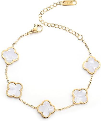 Falcine Four-Leaf Clover Link Bracelet