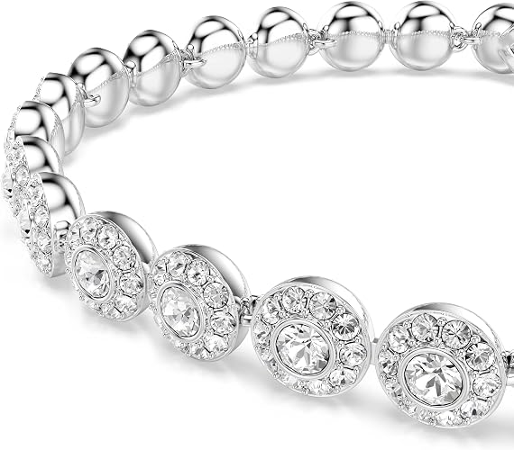 Falcine White Crystal Halo Tennis Bracelet - Image 2