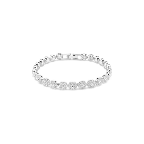Falcine White Crystal Halo Tennis Bracelet