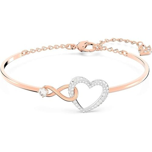 Falcine Infinity Heart Crystal Bangle