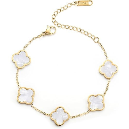 Falcine Four-Leaf Clover Link Bracelet